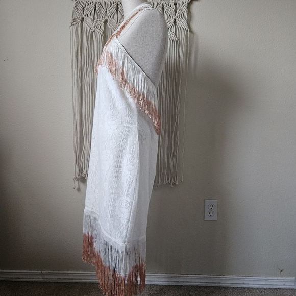 Shyanne Women's Fringe Halter Bodycon Dress L - Picture 5 of 15